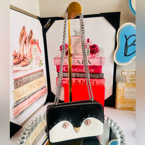 Kate spade collectible frosty double zip adjustable silver chain crossbody bag - Picture 14 of 14